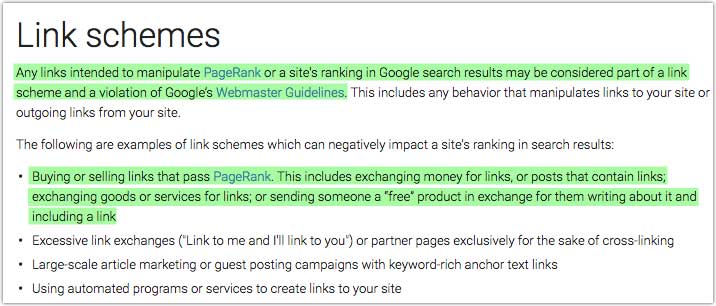 paid-links-google-guidelines