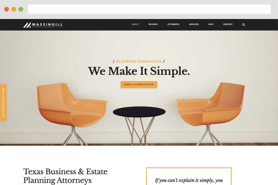 A law firm website design
