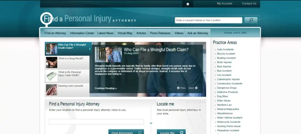 FindaPersonalInjury.com-Website-Screenshot