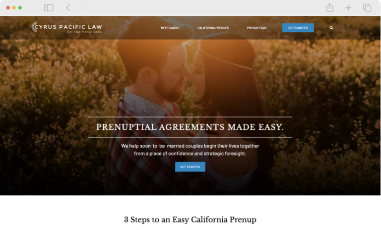 Cyrus Pacific Law website