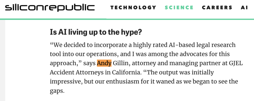 An interview example with Andy Gillin