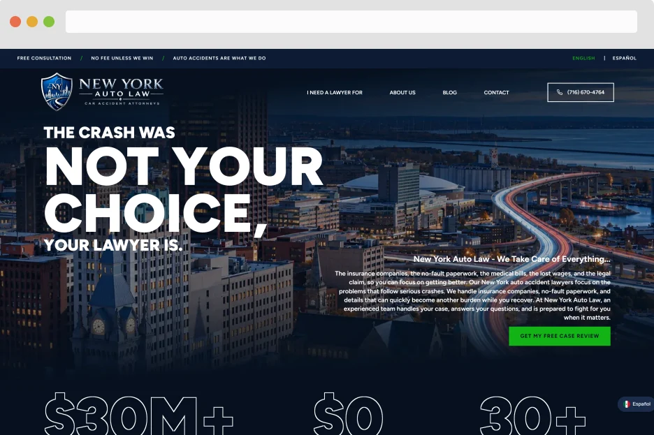 New York Auto Law website preview
