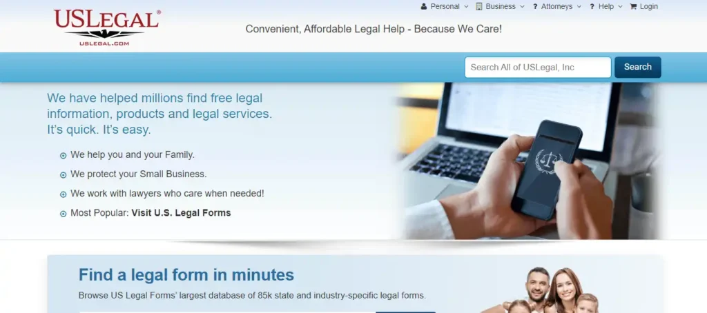 USLegal.com-Website-Screenshot