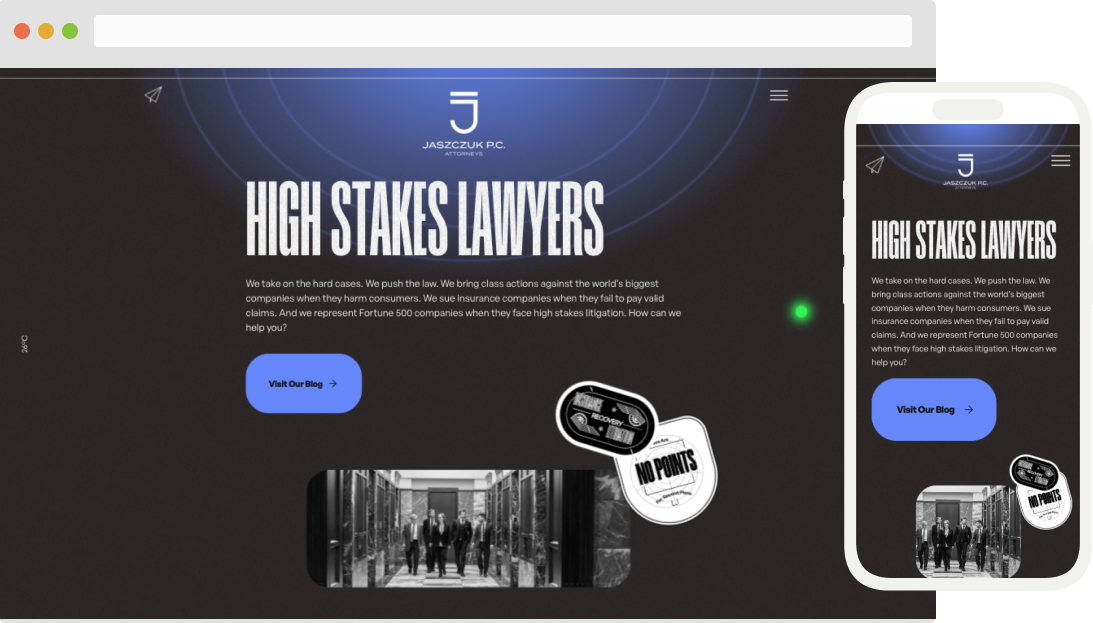 attorney web design by Clique Studios
