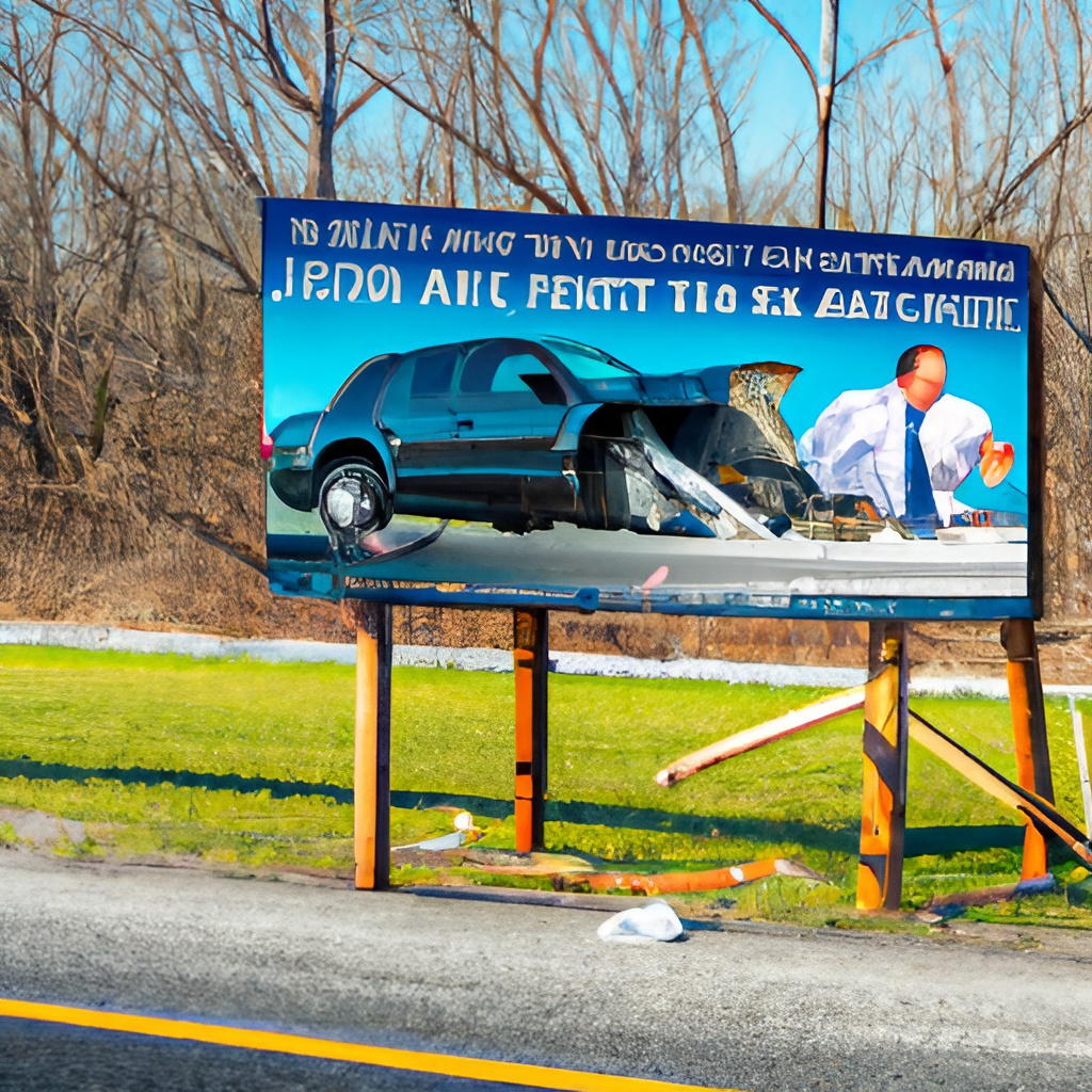 A bad example of a car accident lawyer billboard