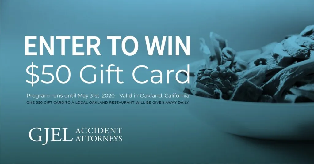 An example of a giveaway program an injury law firm ran in California