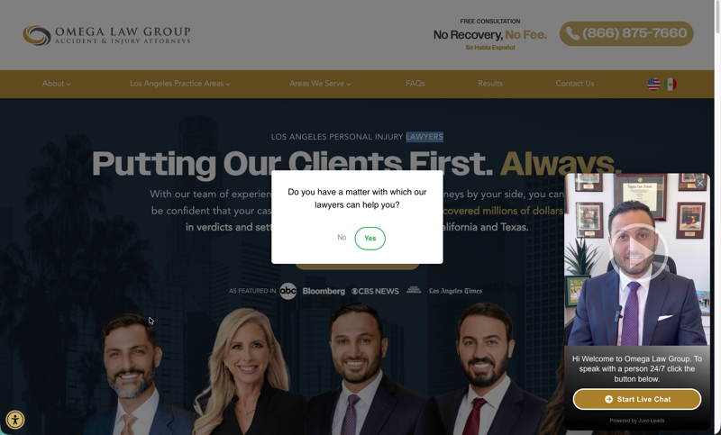 intrusive law firm live chat