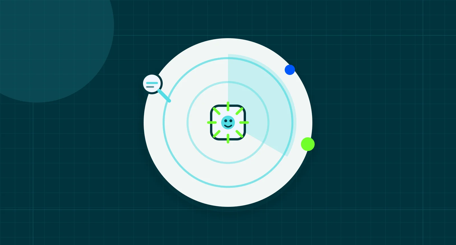 Illustration representing what generative engine optimization means for law firms: an emerging search or automation system scanning verified source signals.