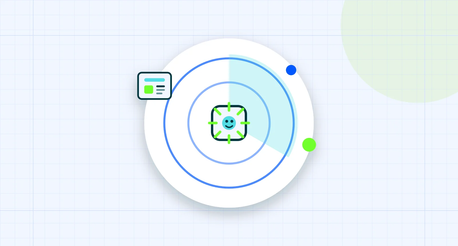 Illustration representing how law firms can earn citations in ai overviews and answer engines: an emerging search or automation system scanning verified source signals.