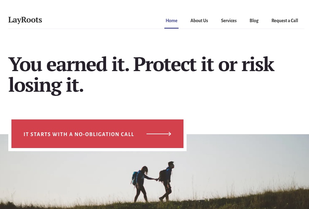 law firm copywriting example 1 - layroots