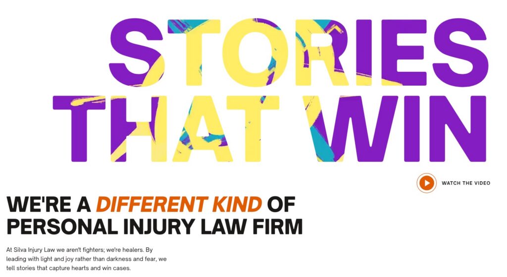 law firm copywriting example 1 - silva injury law