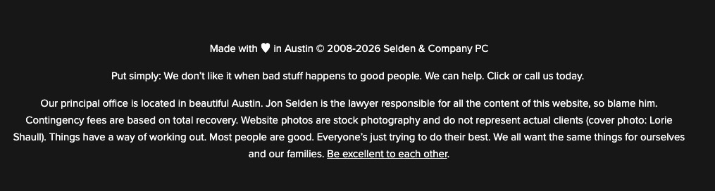 law firm copywriting example 4 - selden and company