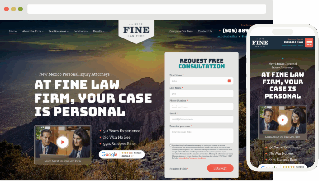 lawyer website by iLawyerMarketing