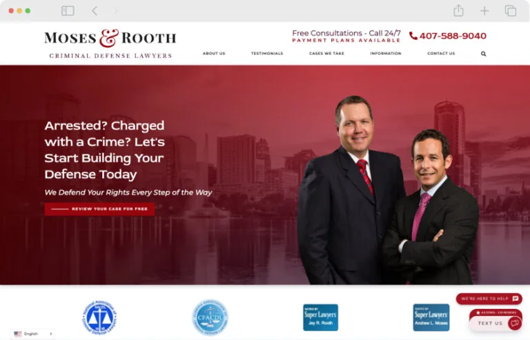 Moses & Rooth website