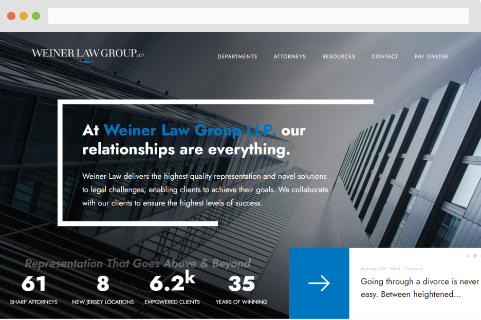 weiner law juris digital website