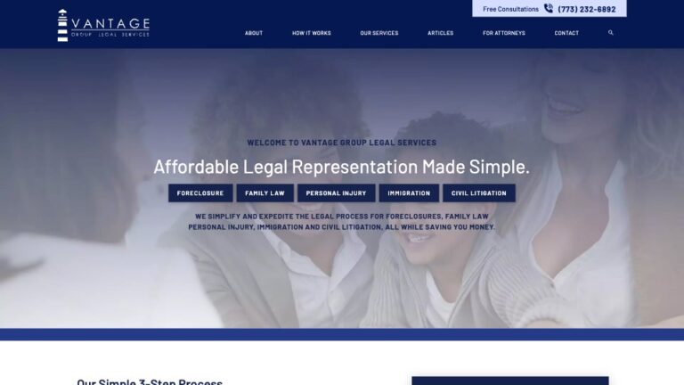 Vantage Group Legal website